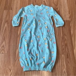 VINTAGE CARTERS BLUE FISH GRAPHIC PRINT BABY SLEEP SACK